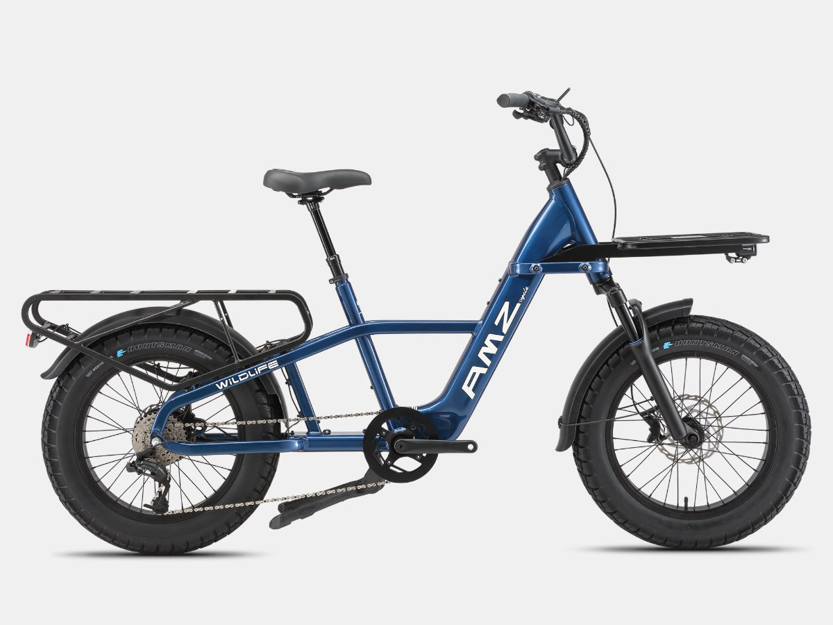 AMZcycle Wildlife Electric Cargo Bike 48V 20Ah Battery 750W Motor – Dual Suspension, Starlit Navy Blue Universal Size