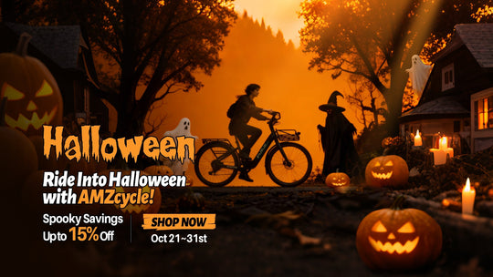 🎃 Ride Into the Halloween Night — AMZCycle Ebike Sale 2025
