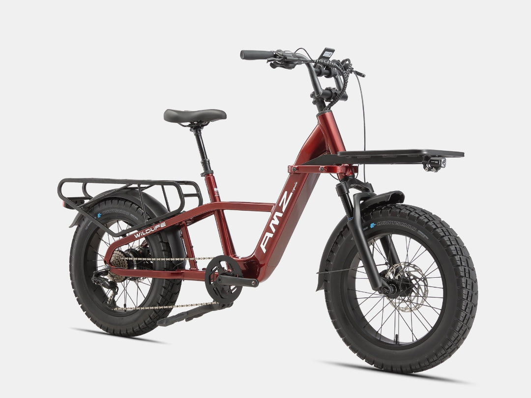 AMZcycle Wildlife Electric Cargo Bike 48V 20Ah Battery 750W Motor – Dual Suspension, Rouge Nebula Universal Size